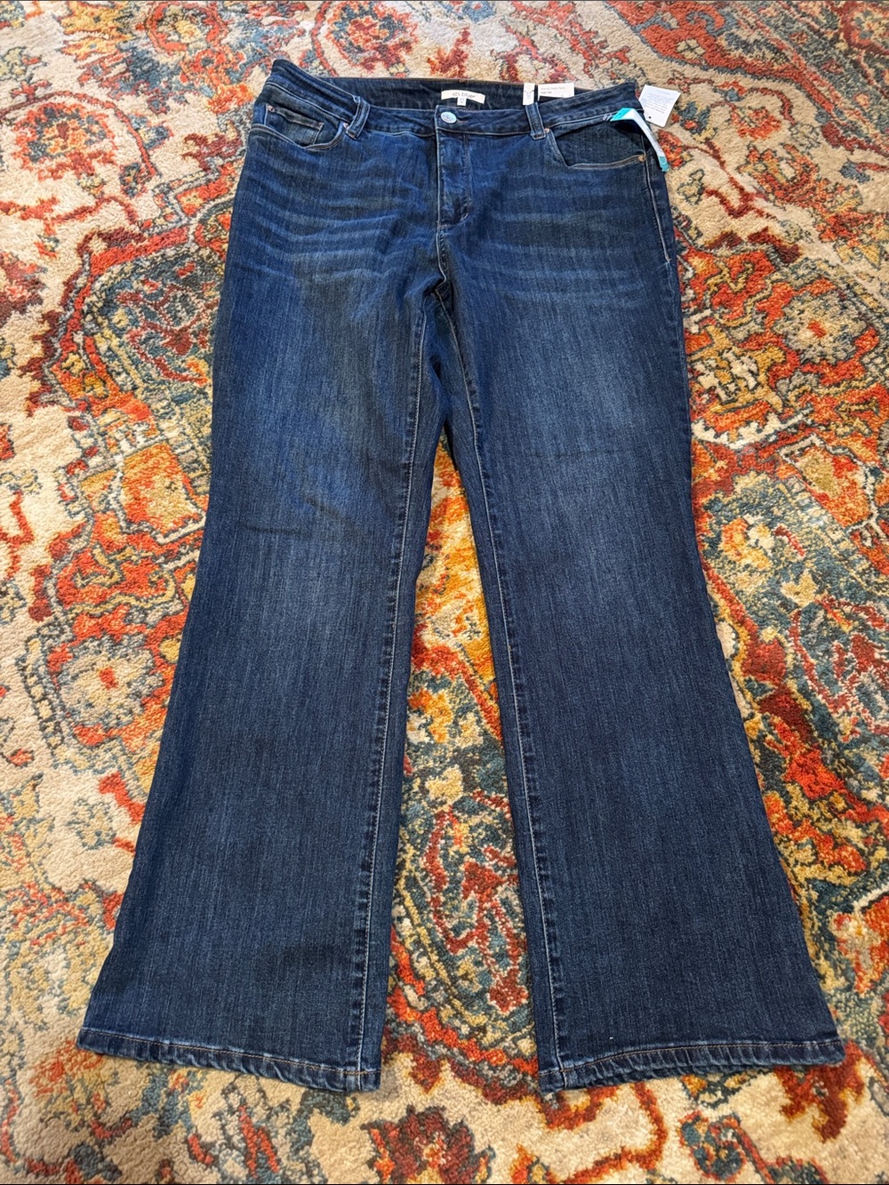 STS Blue Women's Dark Indigo Wide Leg Flare Jeans